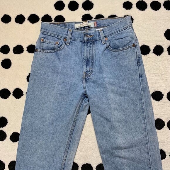 Vintage Y2K 90s Levi's 516 Slim Fit Faded Light Wash Denim Straight Leg Jeans - Picture 2 of 13